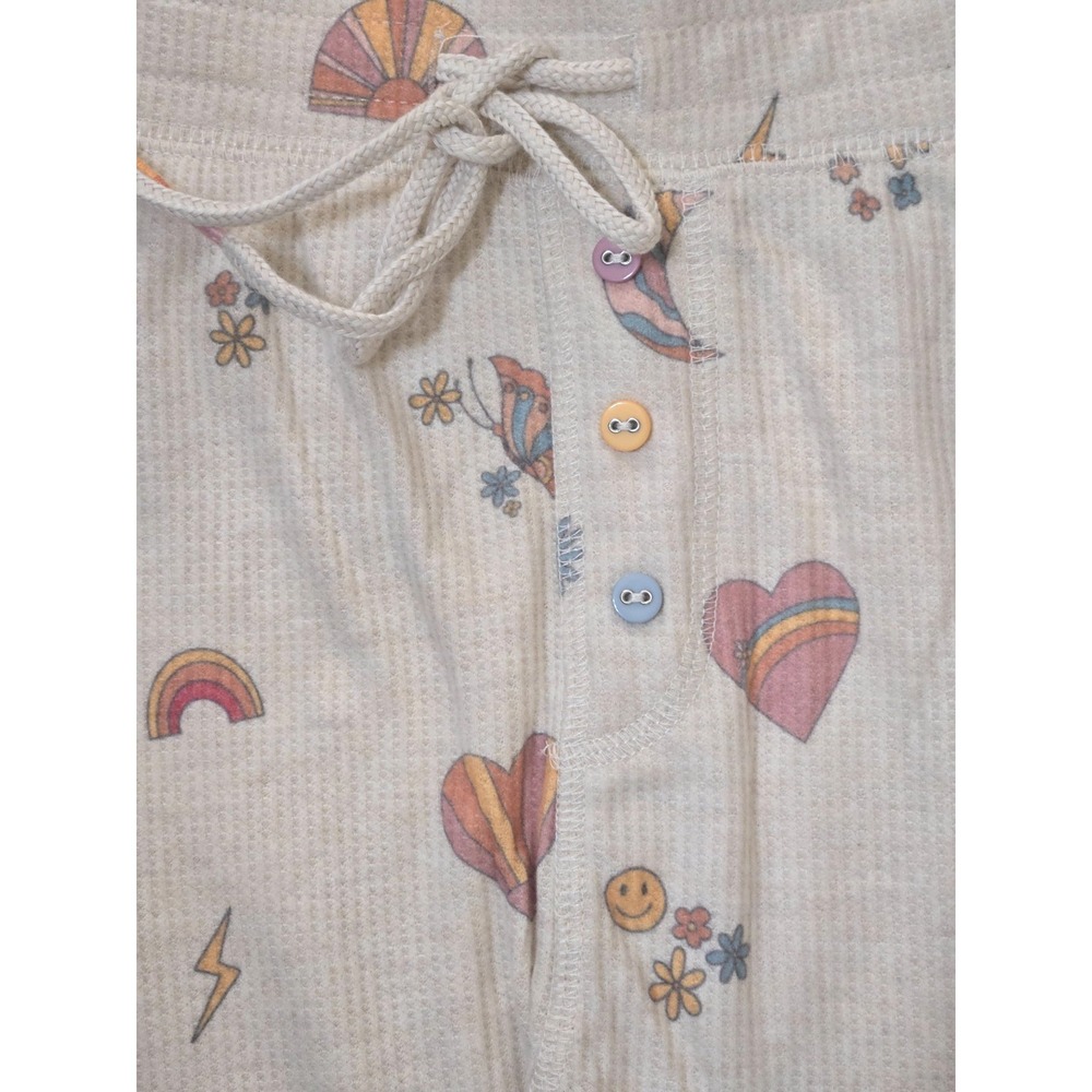 PJ Salvage Sunshine On My Mind Pajama Set Womens XL Light Oatmeal NWT - Picture 10 of 16